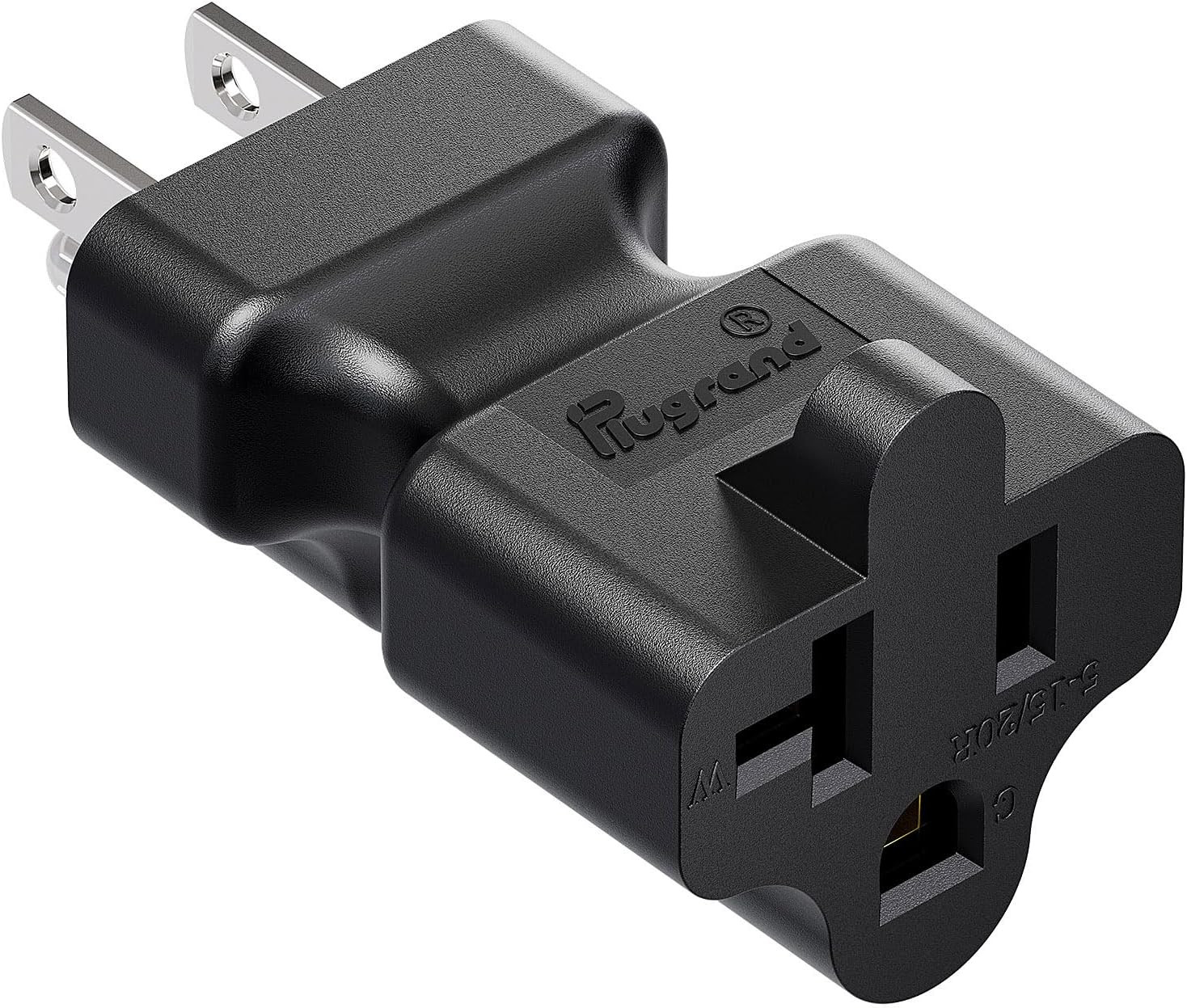 5 Pack 15 Amp Household AC Plug to 20 Amp T Blade Power Adapter Converter