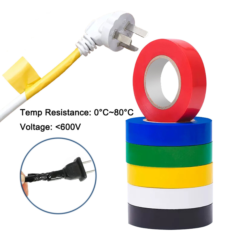 PVC Electrical Insulation Tape Colourful Adhesive Tape Retardant 18mm x 10M/20M