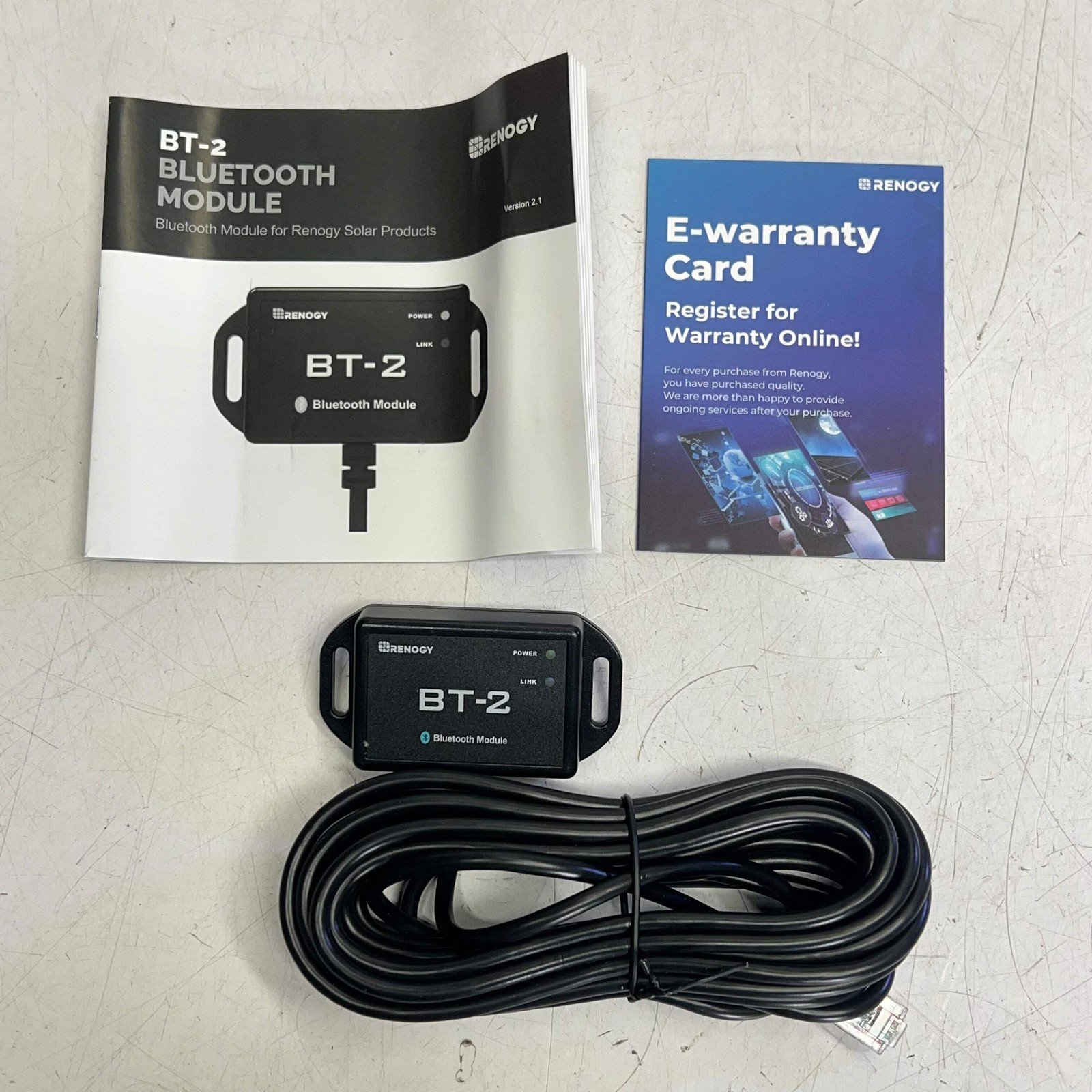 RENOGY Bt-2 Bluetooth Module Compatible W/ All Rs485 Ports Black RCM-BT2-US