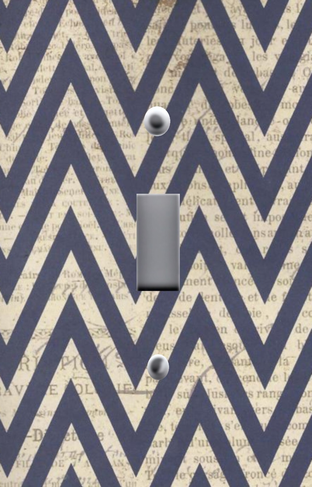 CHEVRON – BLACK & BROWN NEWSPRINT Light Switch Plate Wall Outlet Plug Covers