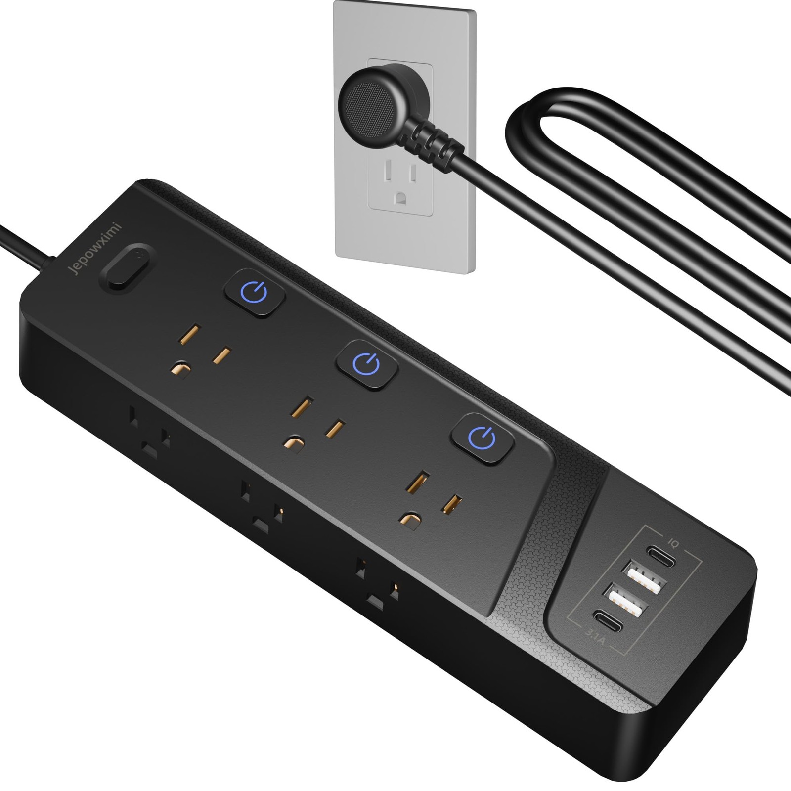 Power Strip Surge Protector with Individual Switches, 6 Widely Spaced Outlets…