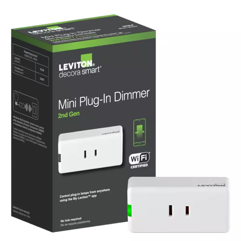 Decora Smart Wi-Fi 300W Single Pole Mini Plug-In Dimmer (2Nd Gen), No Hub Requir