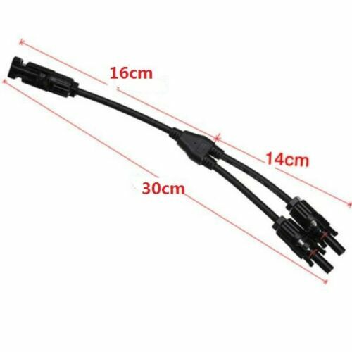 Solar Panel Y Branch Cable Connection Waterproof Adapter Connector Extension US