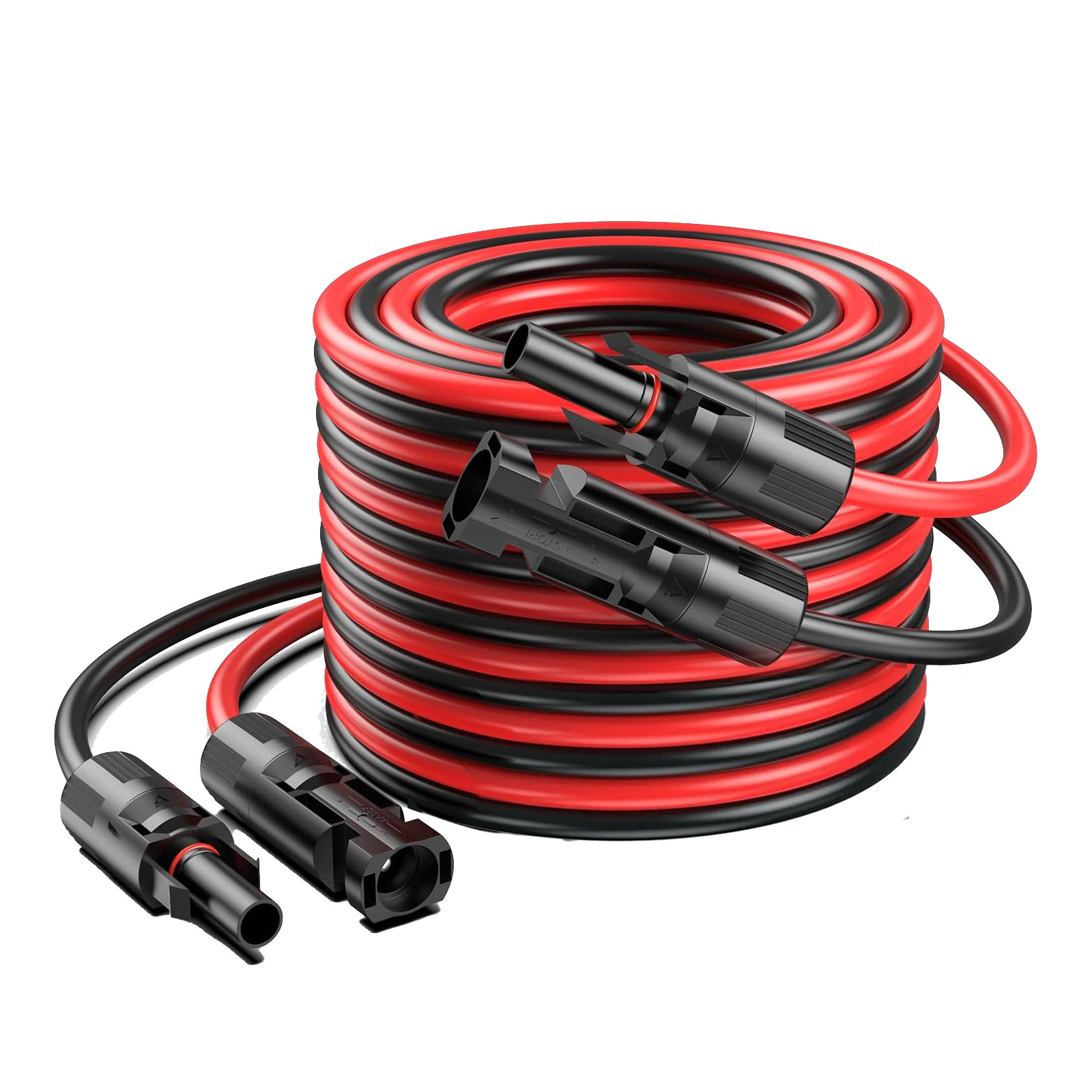 100FT 10 AWG Solar Panel Extension Cable PV Wire Solar Connectors Pair 6mm²