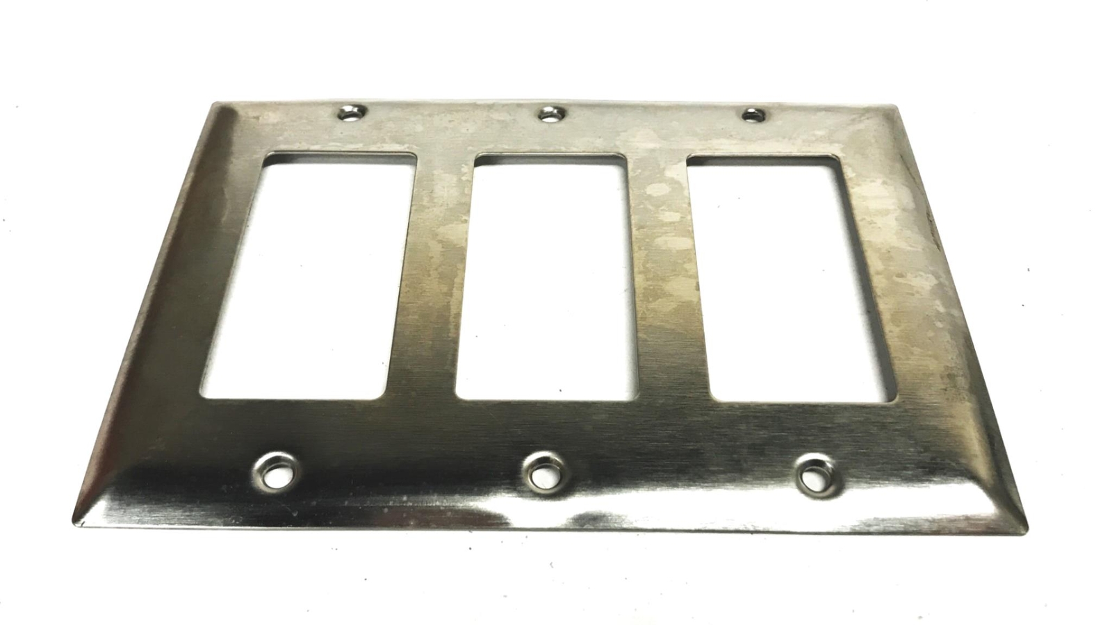Pass & Seymour 3-Rectangle Stainless Steel Wallplate SS263 [Lot of 3] NOS