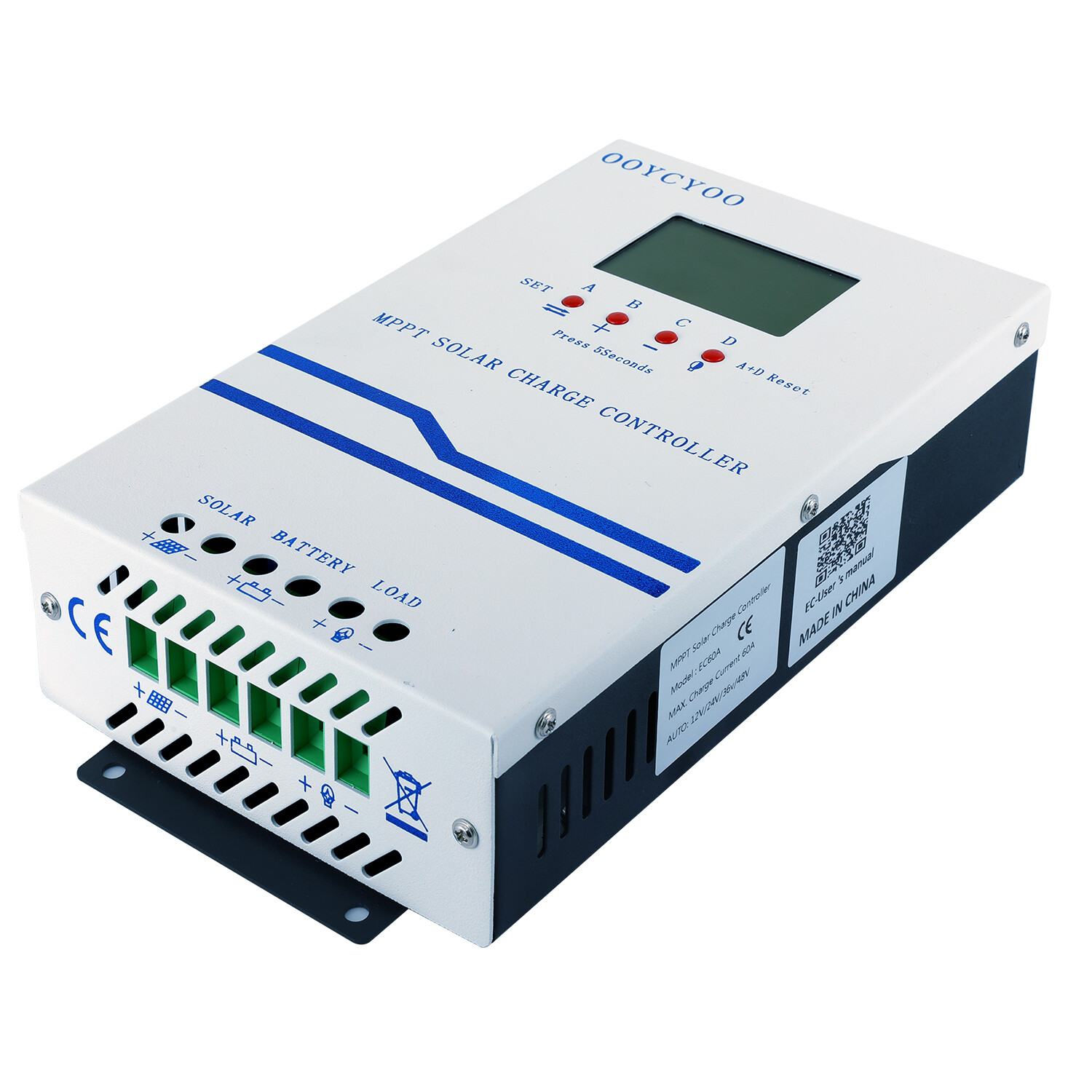 40A 60A MPPT Solar Charge Controller 12V 24V 48V Battery Regulator PV 160V 2800W