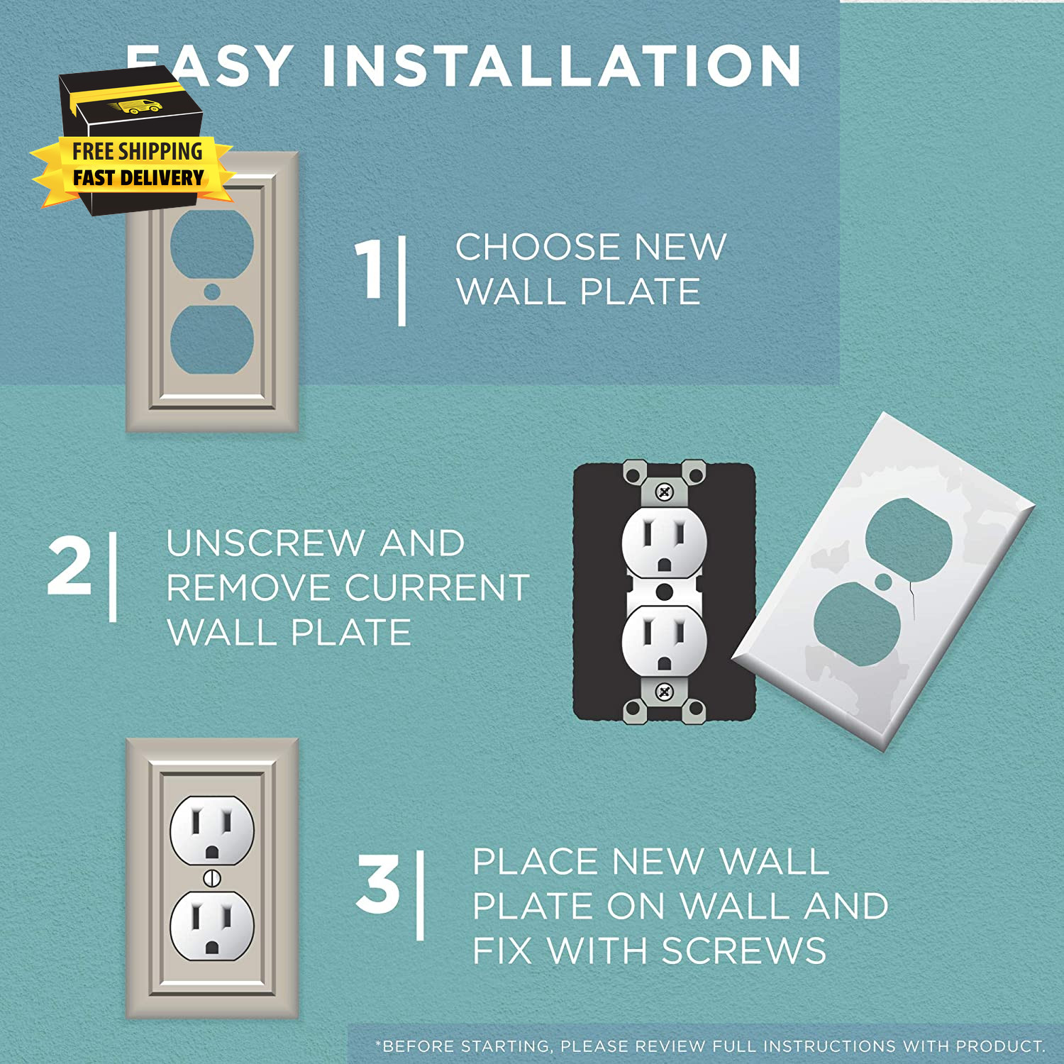 Architectural (1-Pack) Outlet Covers Matte Black 1-Gang Wall Plate Single Duplex