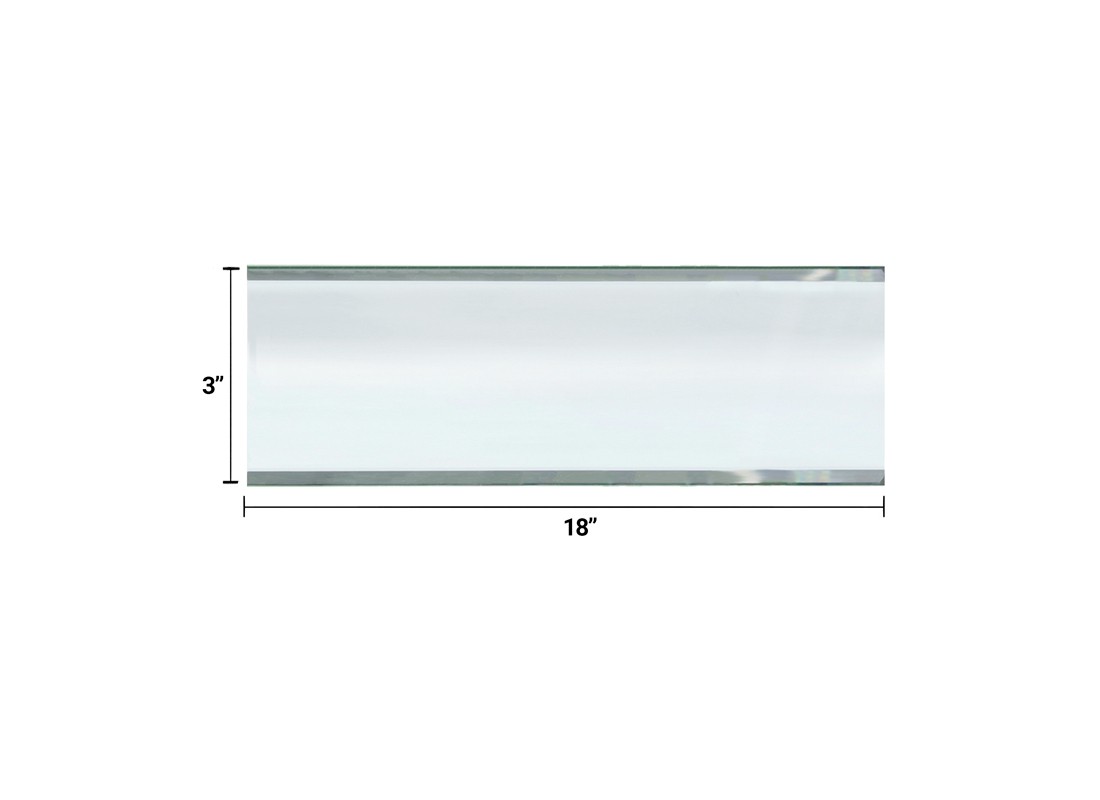 FHC BVM2S3X18 3″ x 18″ 2-Sided Beveled Clear Glass Mirror 7379 – pack of 4
