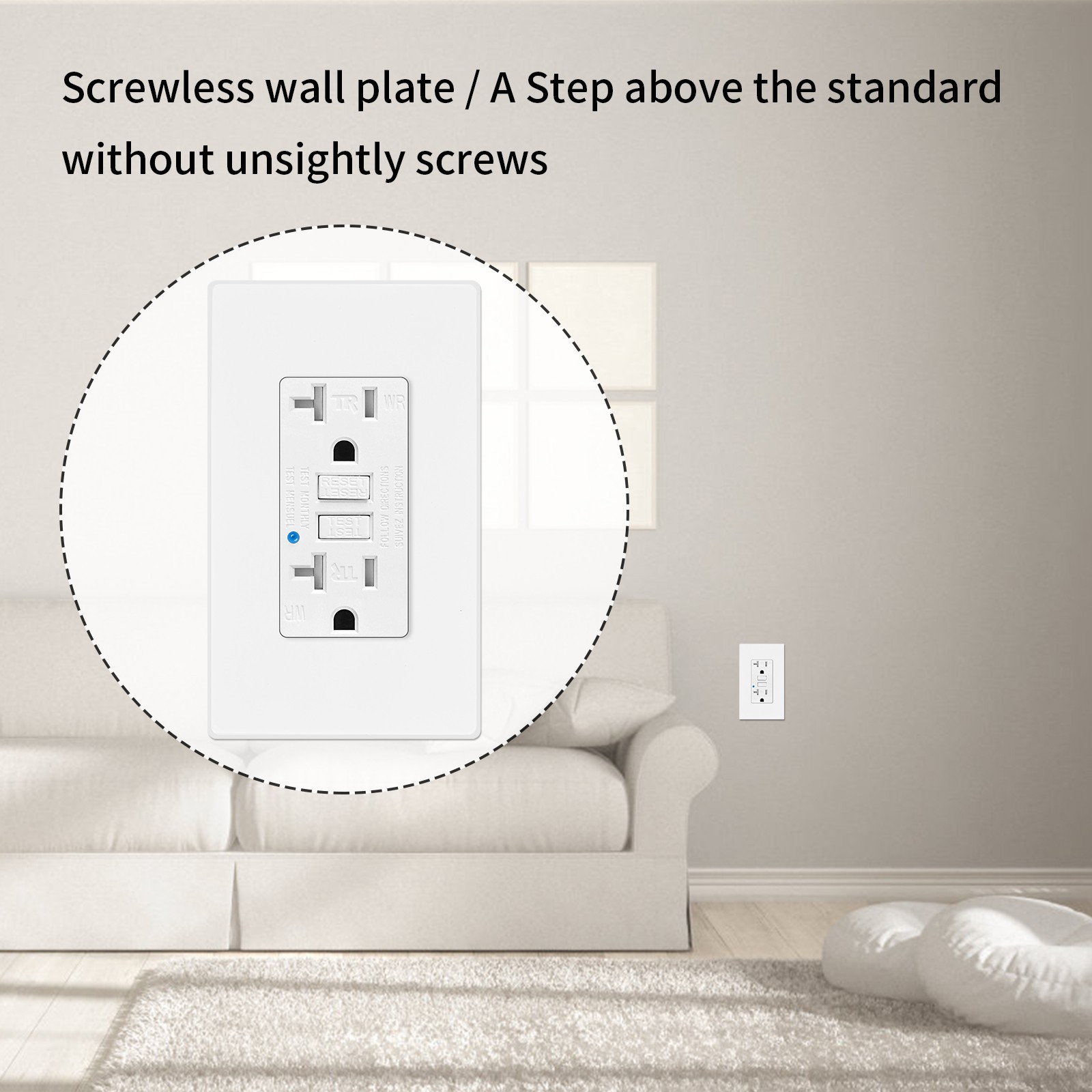 20AMP GFCI Outlet Receptacle Tamper Resistant ETL Listed White GFI TR WR GFCI