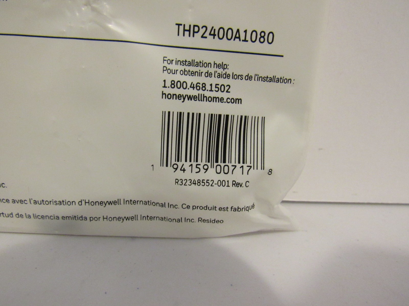 Honeywell Home THP2400A1080 Large Wall Cover Electrical Box Adapter White NEW