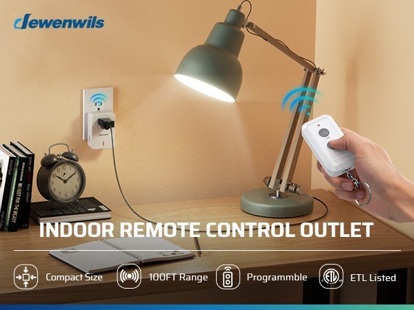 Edishine Remote Control Outlet 100 ft RF Range Wireless Remote On Off Switch