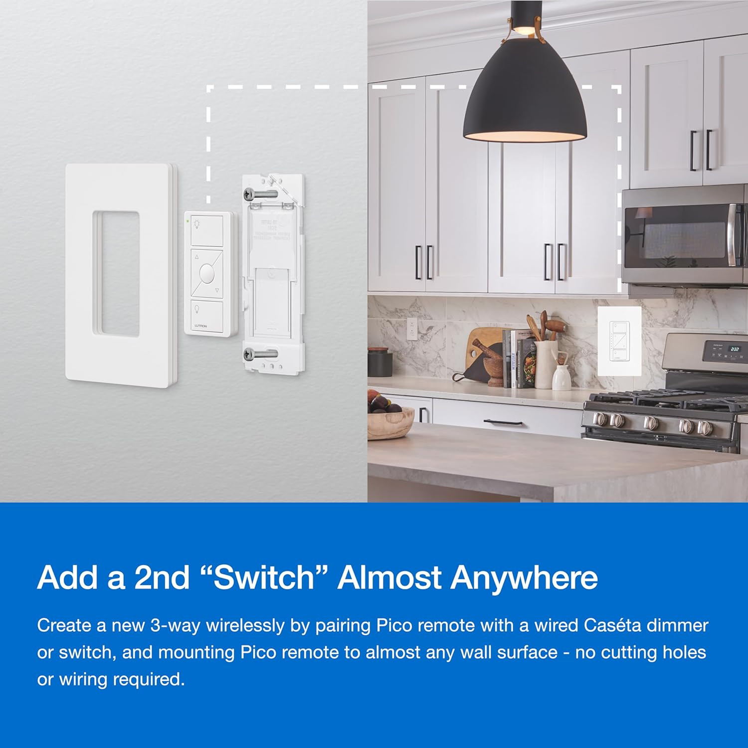 Caseta Original Smart Dimmer Switch ( Smart Hub Required), for LED Lights, 150 W