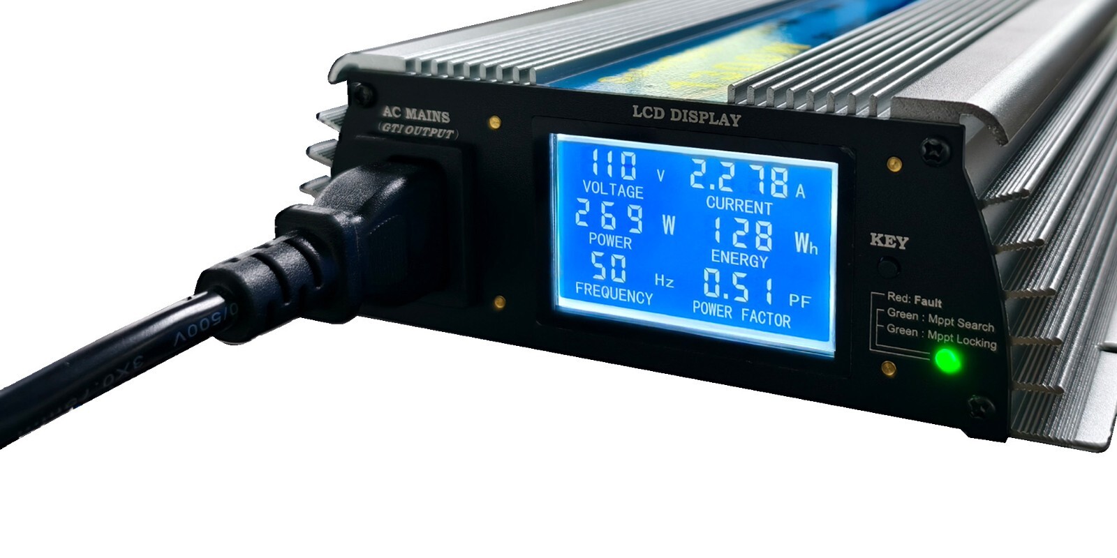 1400W Grid Tie Inverter DC36V to AC110V/220V Solar Inverter Built-in Meter LCD