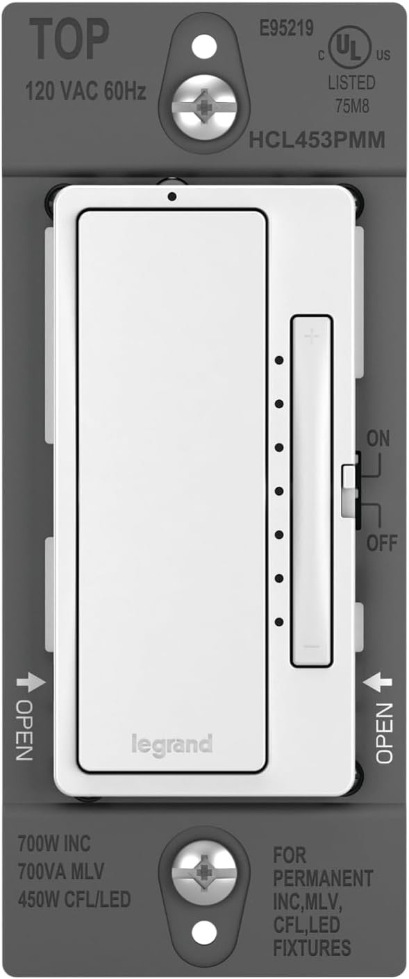 White Legrand Radiant Multi-Location Master Dimmer, Light Switch, Wall, Home