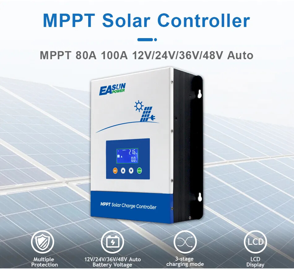 MPPT 100A 80/60/40/30A Solar Charge Controller 12V 24V 36V 48V Battery Regulator