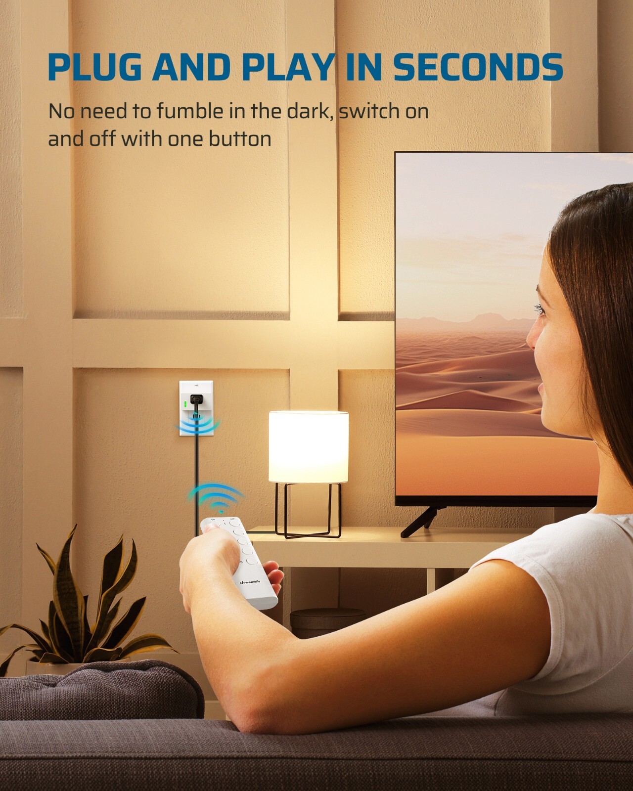 DEWENWILS Remote Control Outlet, Indoor Wireless Remote Outlet Switch for Lamps