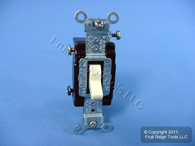 Leviton CSB4-20I Ivory Commercial 4-Way Toggle Wall Light Switch 20A
