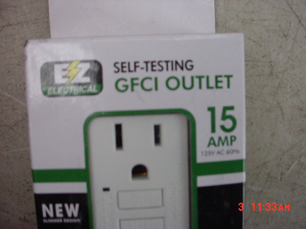Lot of 4 EZ ELECTRICAL SELF TESTING GFCI OUTLET 15 A 125V 60HZ WHITE P/N 62167