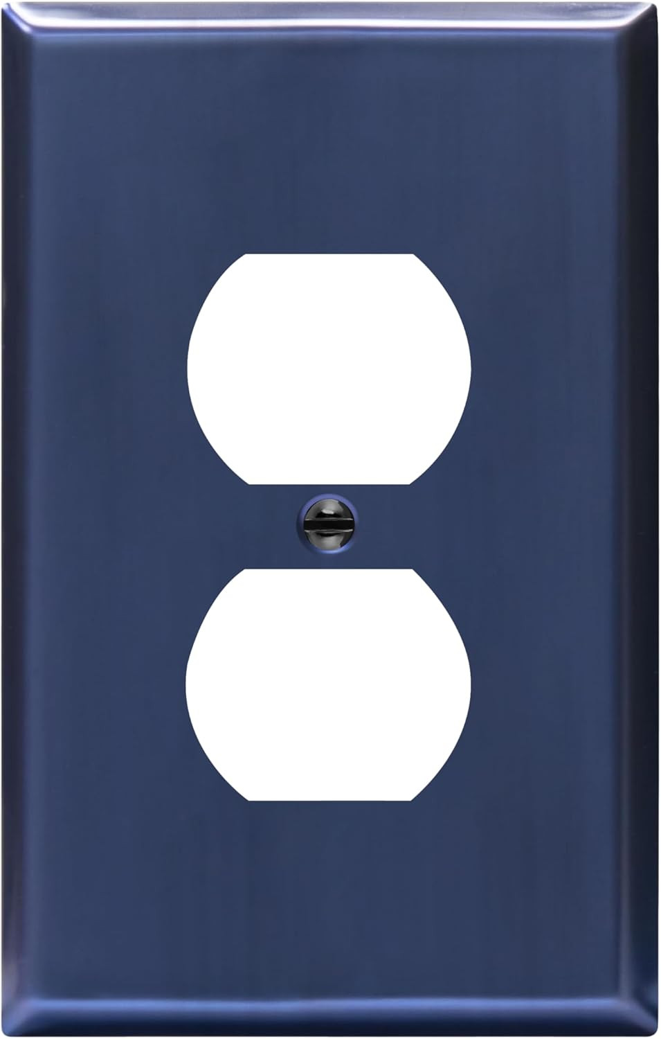 Duplex Receptacle Metal Wall Plate, Outlet Cover, Corrosion Resistant, Mid-Size