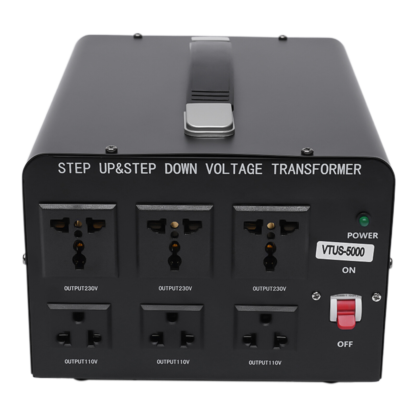 5000W Peak Voltage Converter Transformer Heavy Duty Step Up/Down 110V to 220V US