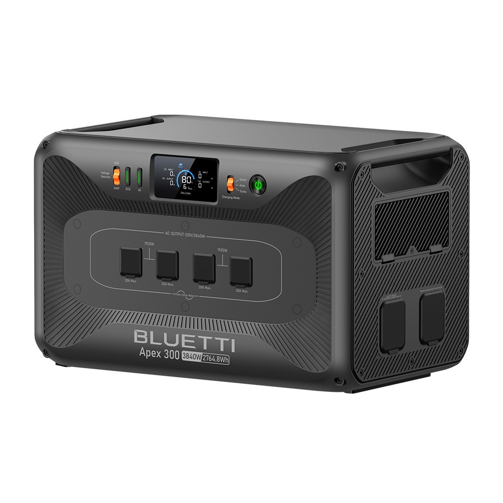 BLUETTI Apex 300 3840W 2764.8Wh Power Station+560W Alternator Charger for Backup