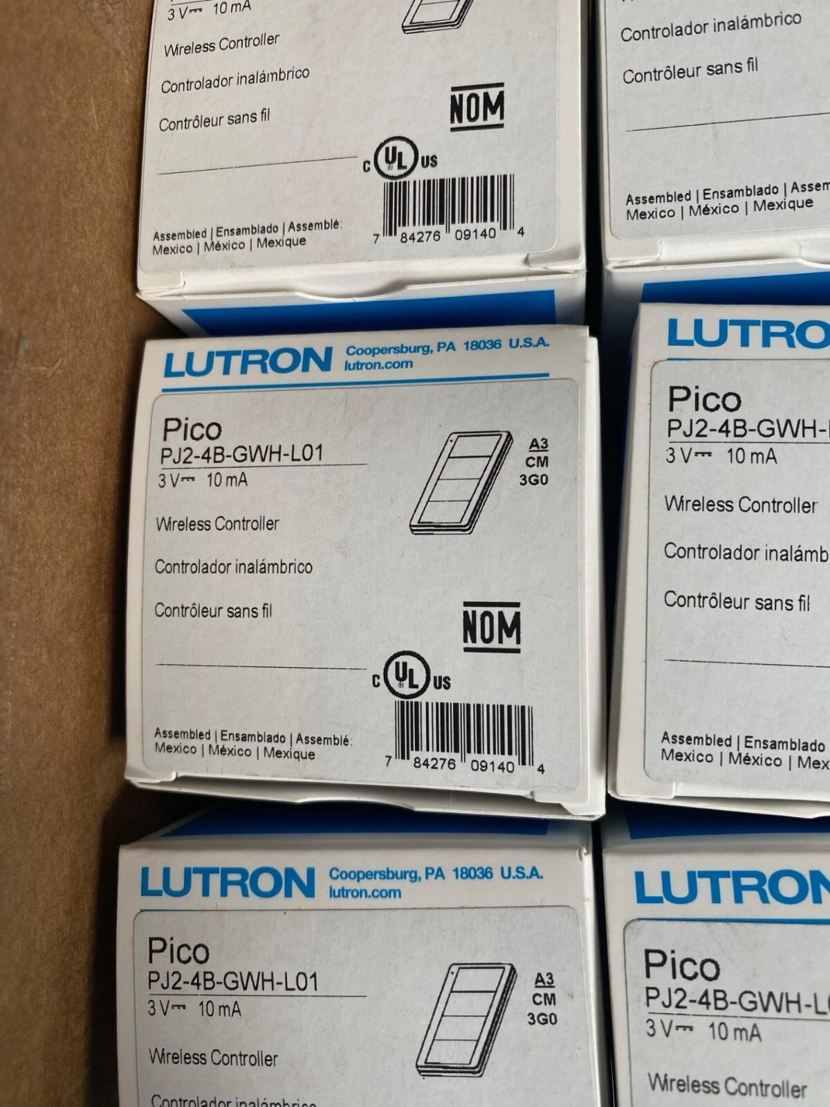Lutron PJ2-4B-GWH-L01 PICO WIRELESS Zone Control KEYPAD 4 BUTTON NEW IN BOX