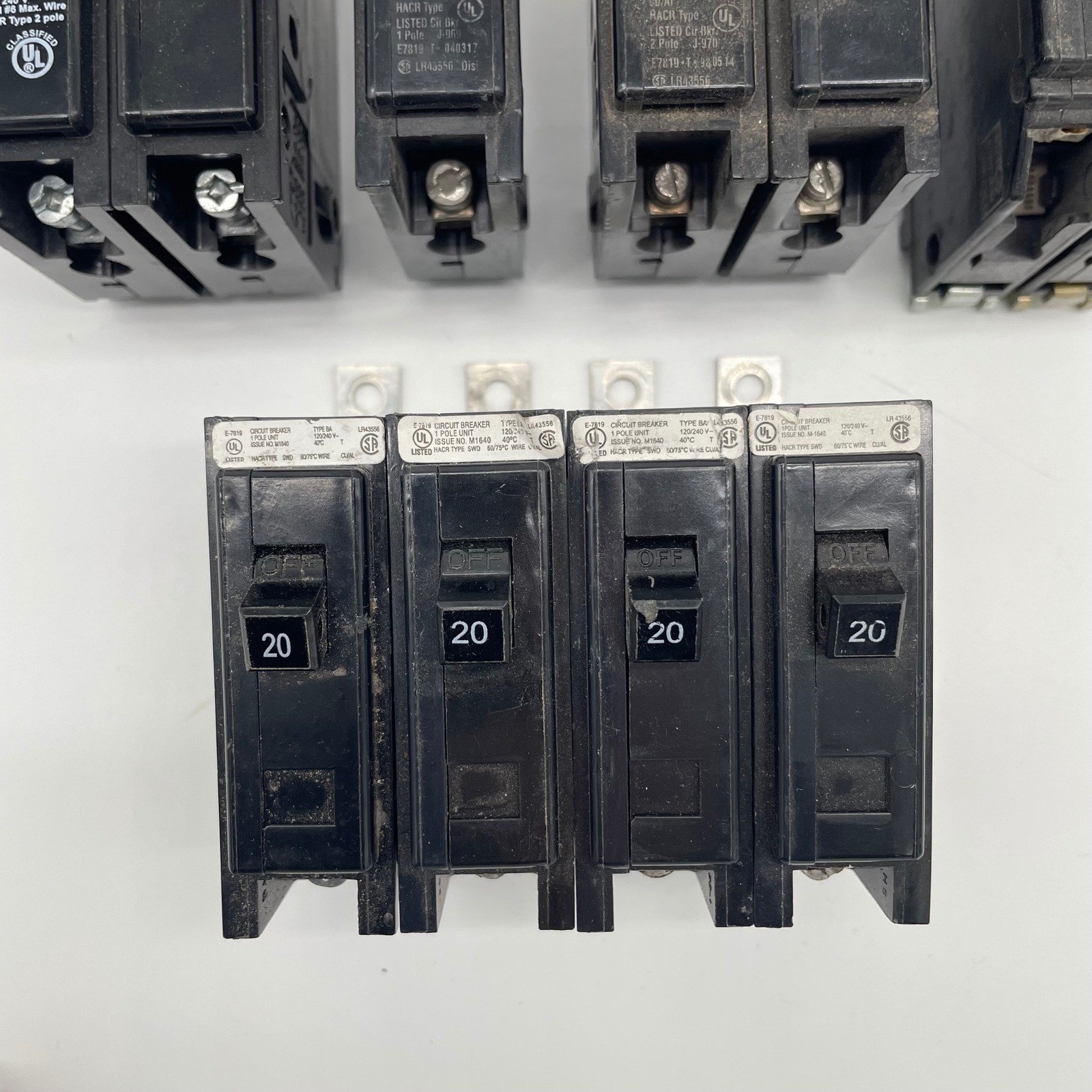 Lot of 9 Eaton Cutler-Hammer Circuit Breaker Lot 50A 30A 20A 15A BR220 Mixed