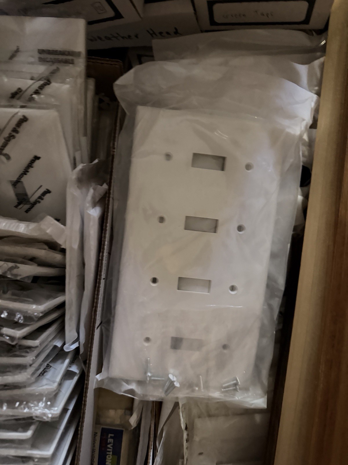 Electrical bundle of switches,outlets, cover plates- various sizes