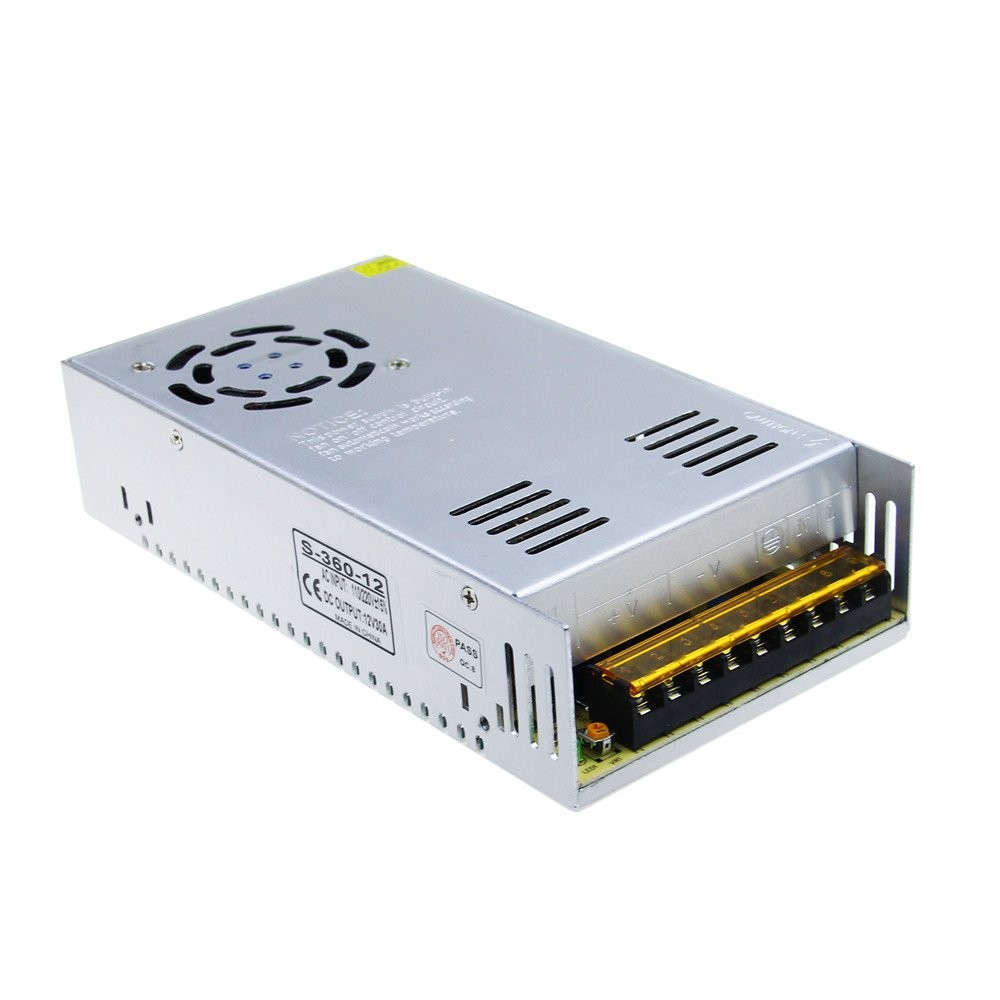 ALITOVE AC 110V/220V to DC 12V 30A 360W Universal Regulated 360W, Silvery