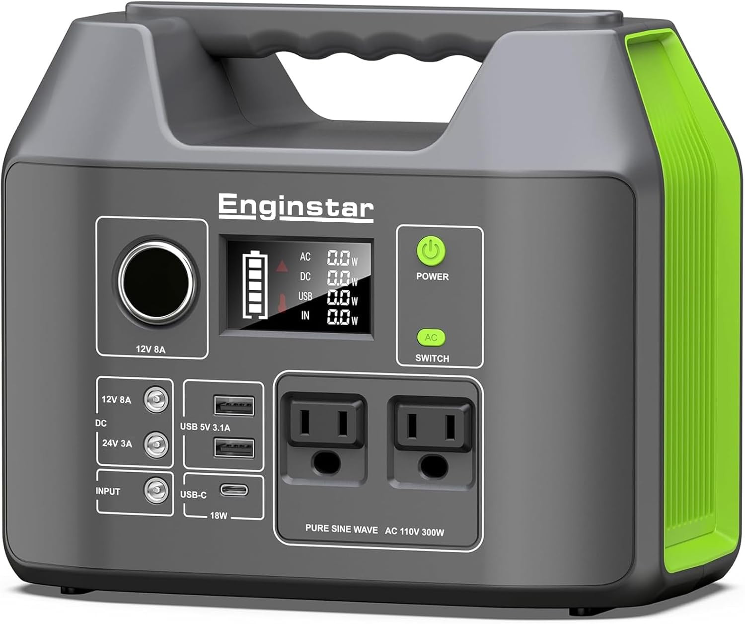 300W Solar Generator, 296Wh Portable Power Station for Camping & RV