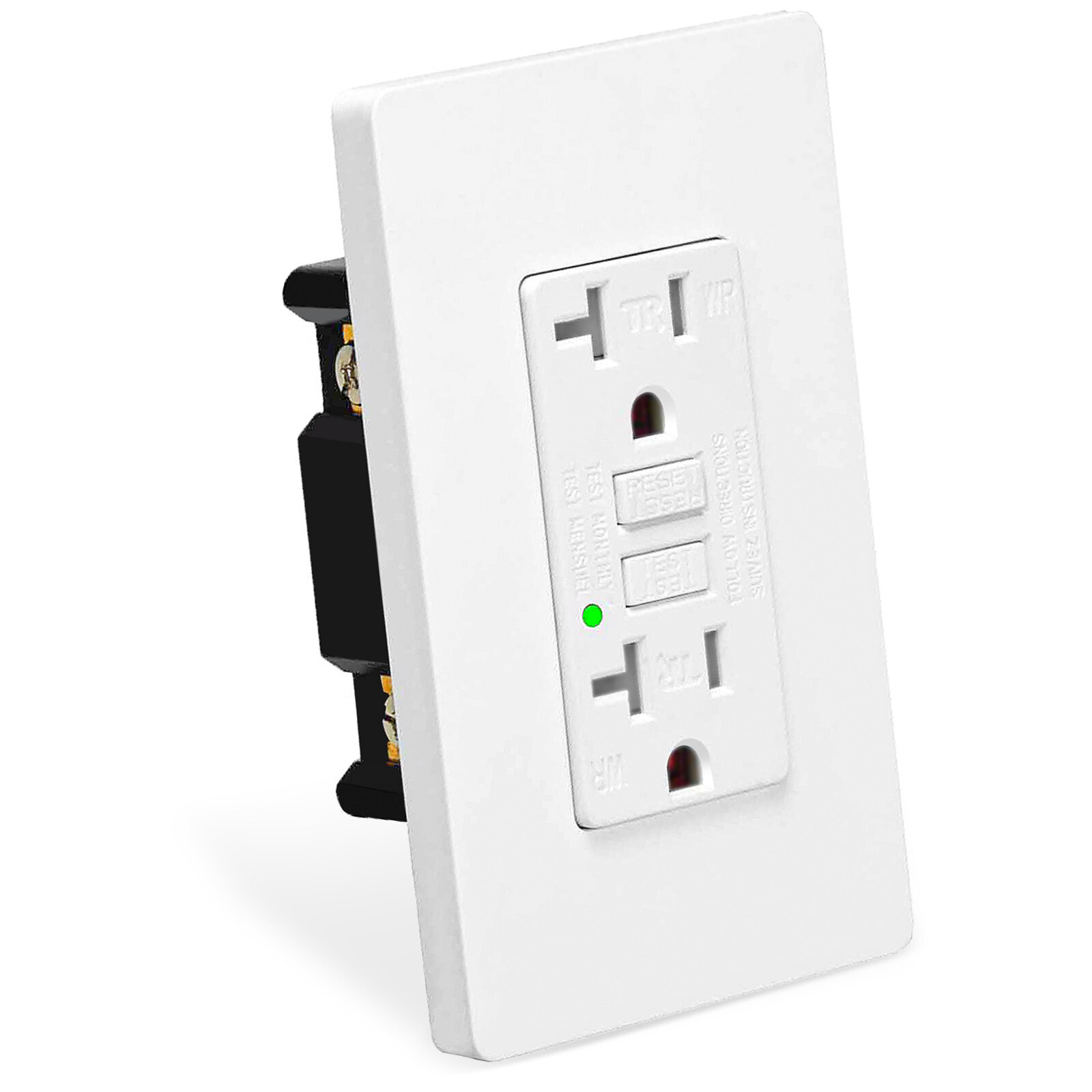 GFI Outlet 20 Amp WR TR GFCI Receptacles with Plate for Outdoor Kitchen Bathroom