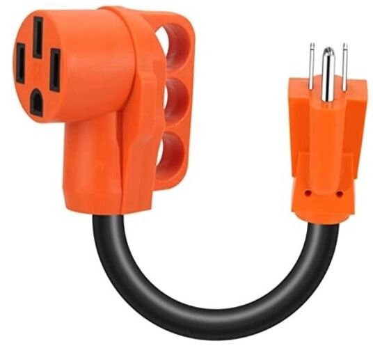 50 Amp to 110 Volt RV Adapter Cord, NEMA 5-15P Male to NEMA 14-50R Female 10