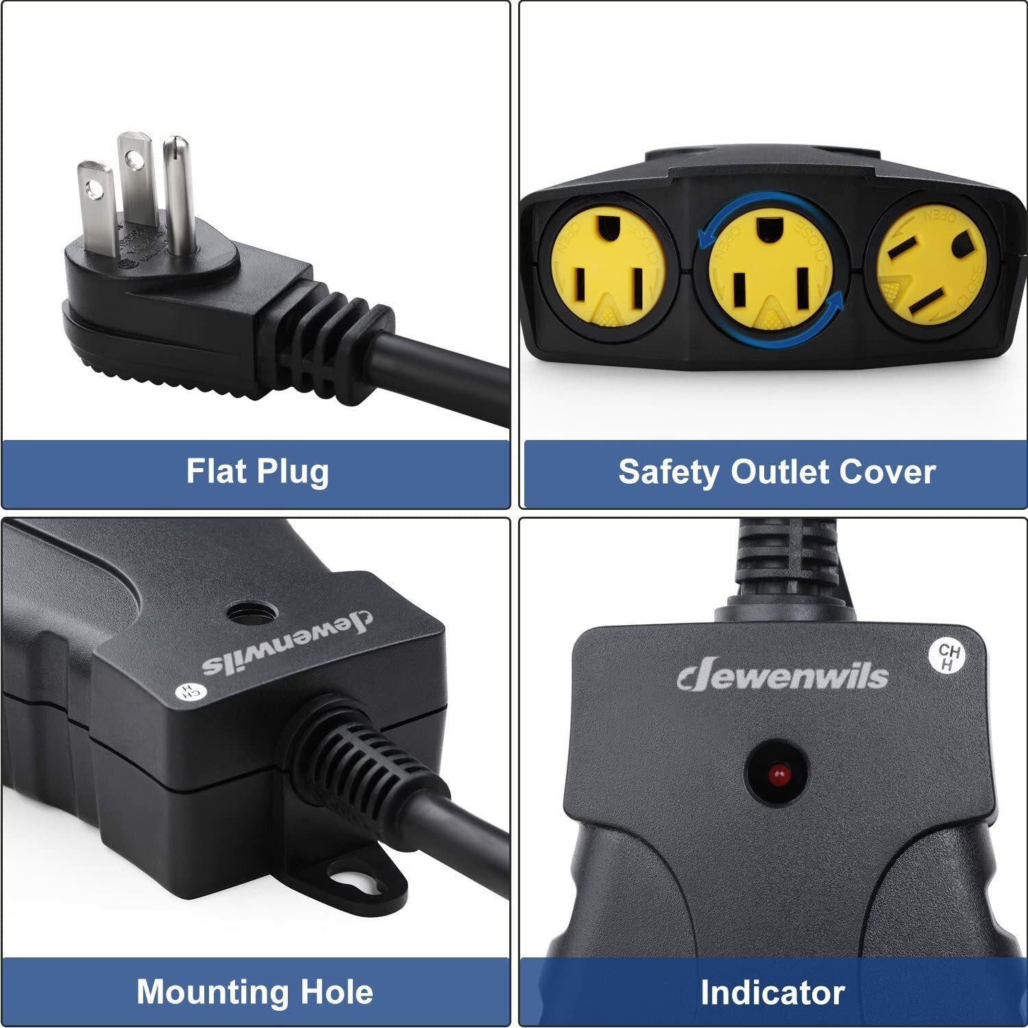 DEWENWILS Outdoor Wireless Remote Control Outlet Switch Power Plug Christmas