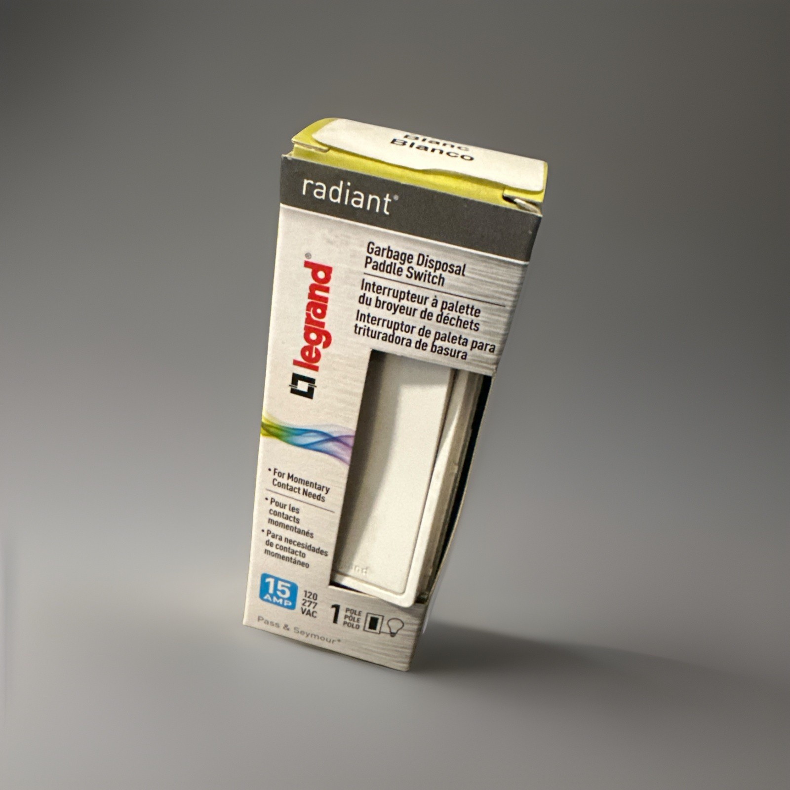 Legrand TM870STMWCC6 Pass & Seymour 15A White Single-Pole/Single-Throw Decorator