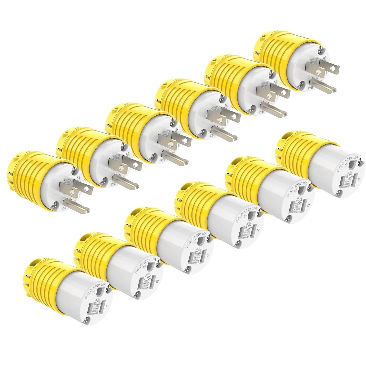 Heavy Duty Plug And Connector Set 15A 125V 6 Pack RVGUARD