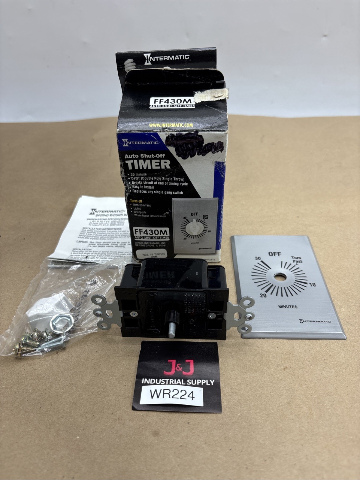 Intermatic Ff430m Timer, Spring Wound, 30 Min, Dpst, Silver,fast Shipping,new.