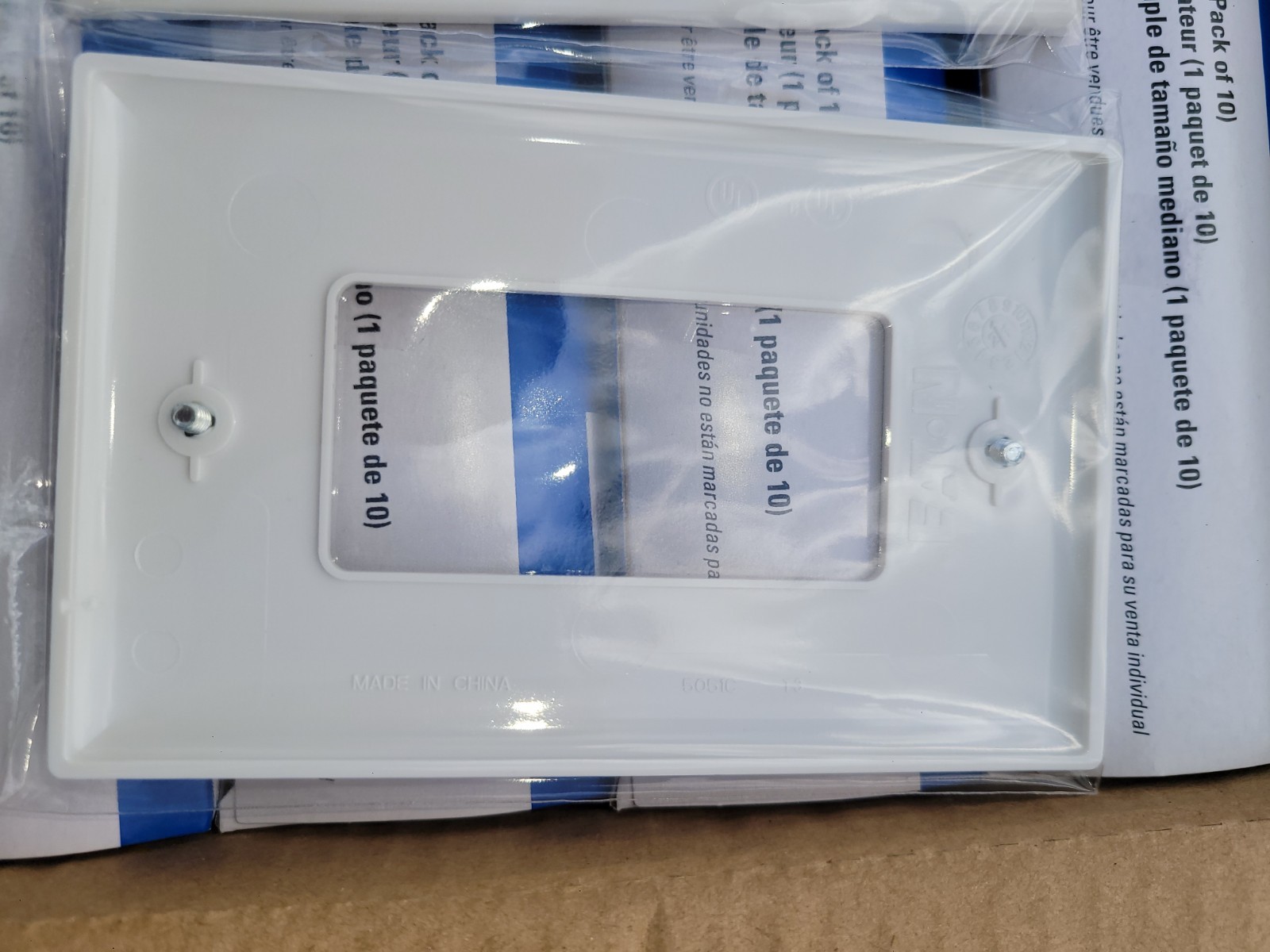Case of 50 Eaton White 1G UNBREAKABLE Mid-Size Wallplates GFI GFCI Cover PJ26W