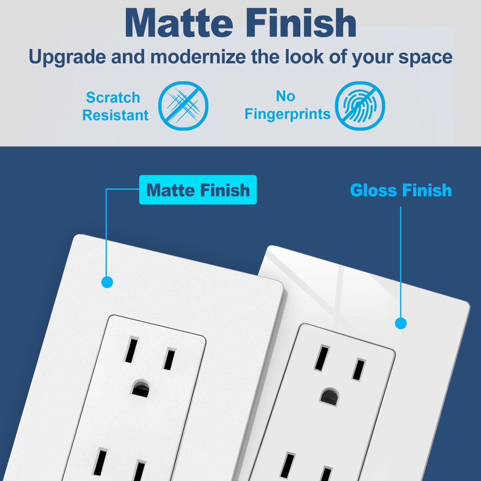 CML 50 Pack Matte White 15 Amp Decorator Wall Receptacle Outlet UL Listed