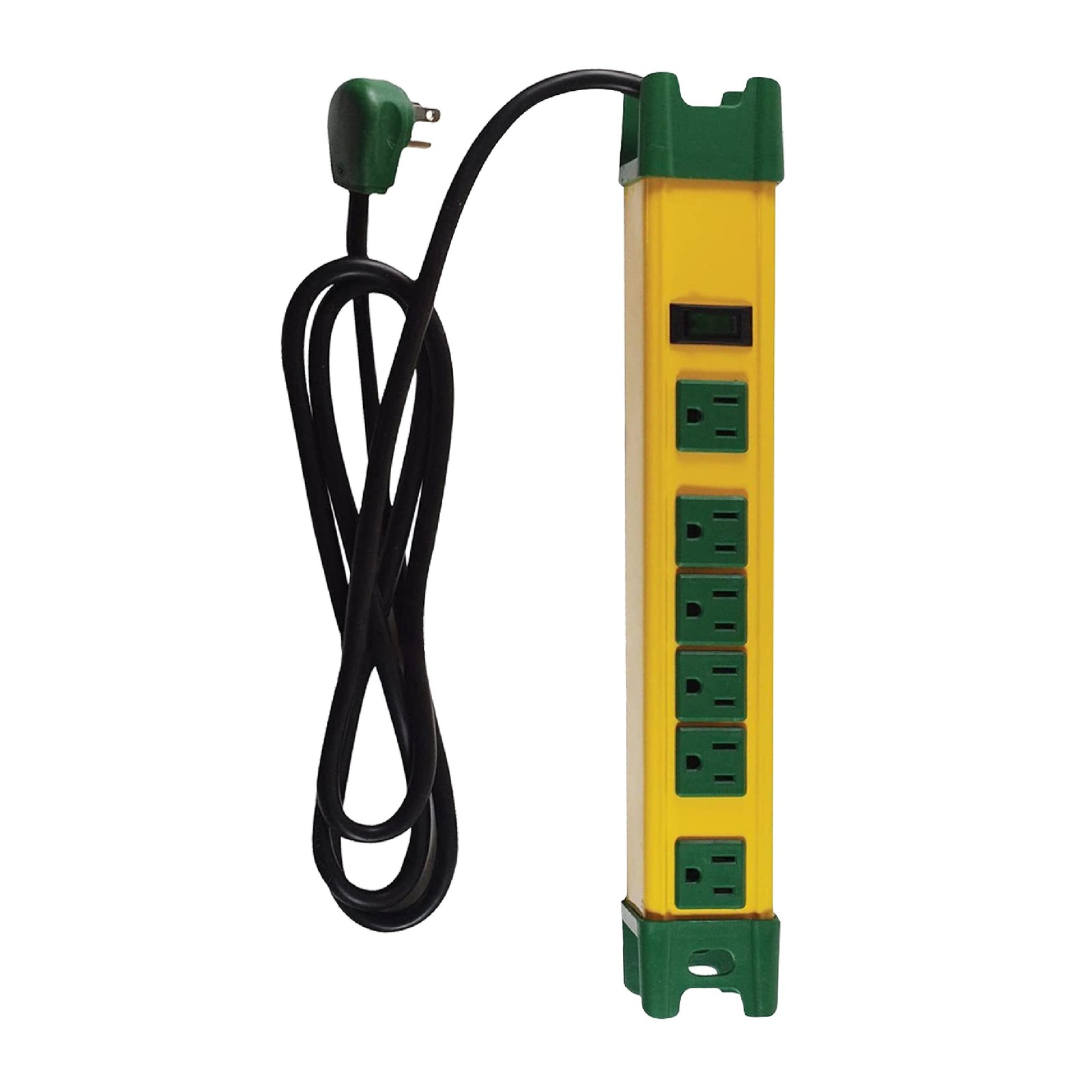 GoGreen Power (GG-26114) 6 Outlet Metal Surge Protector, 250 Joules, Yellow