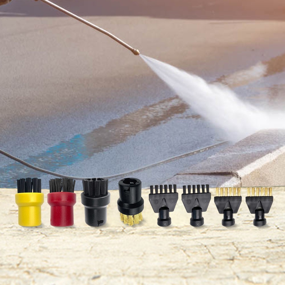 Steam Cleaner Kit Nozzle Attachments ABS Adapters Abrasion-resistant Bristles