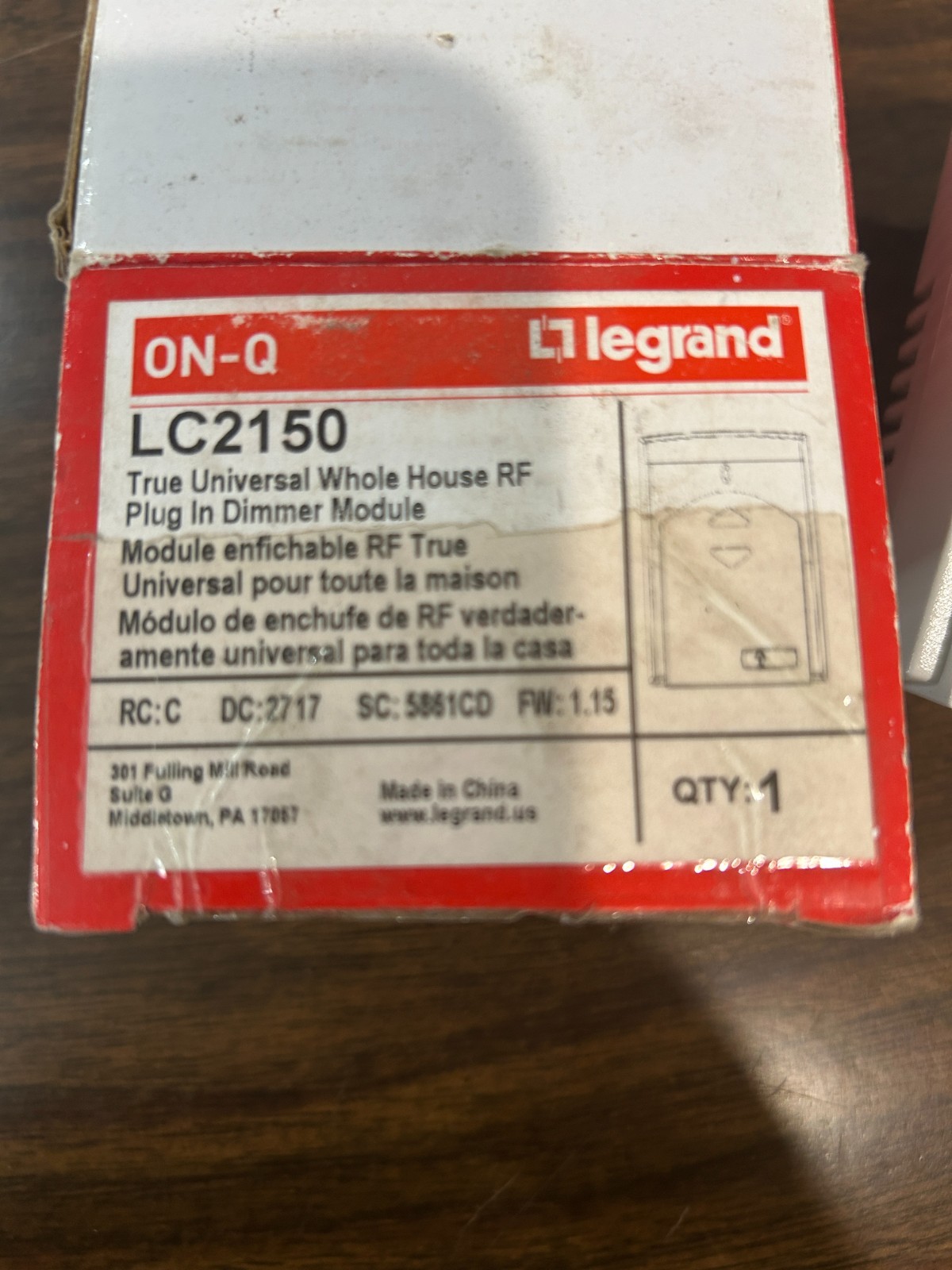 Legrand Radiant RF Dimmer Control White Wall Controls Dimmers LC2150 White