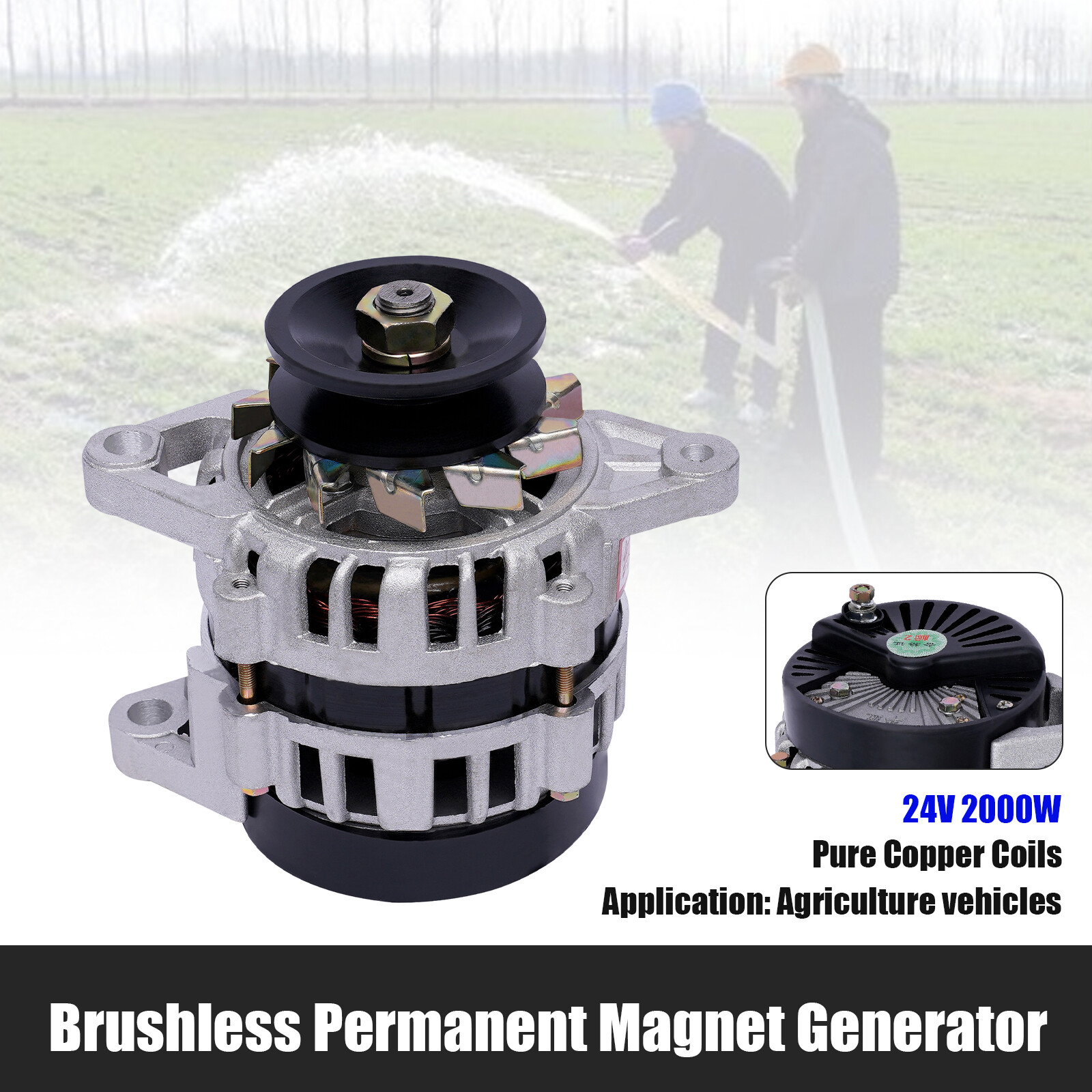 2000W Permanent Magnet Synchronous Generator PMA Brushless Generator Low Rpm New