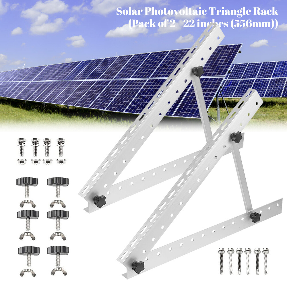 2-8PCS Solar Panel Adjustable RV Tilt Mounting Rack Bracket Rooftop Flat Surface