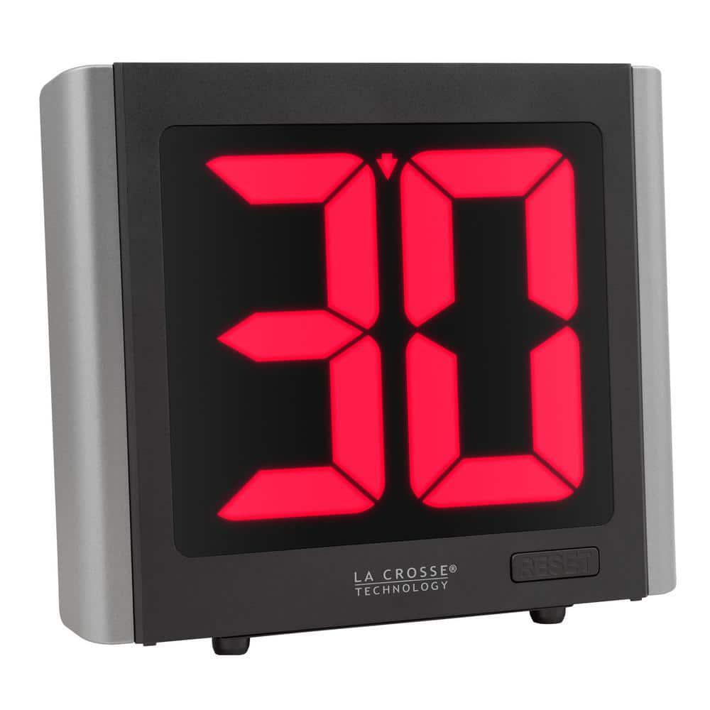 Countdown Up timer Extra-Large Digital LED Red Digits Modern 12 ft. Power Cord