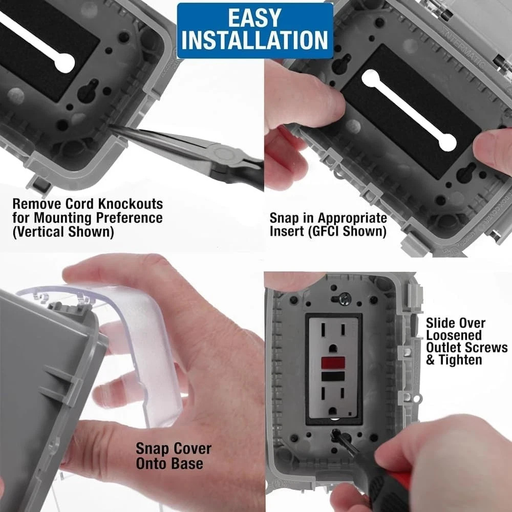 Intermatic WP5100C Extra Duty Outdoor Outlet Cover GFCI Weatherproof Box