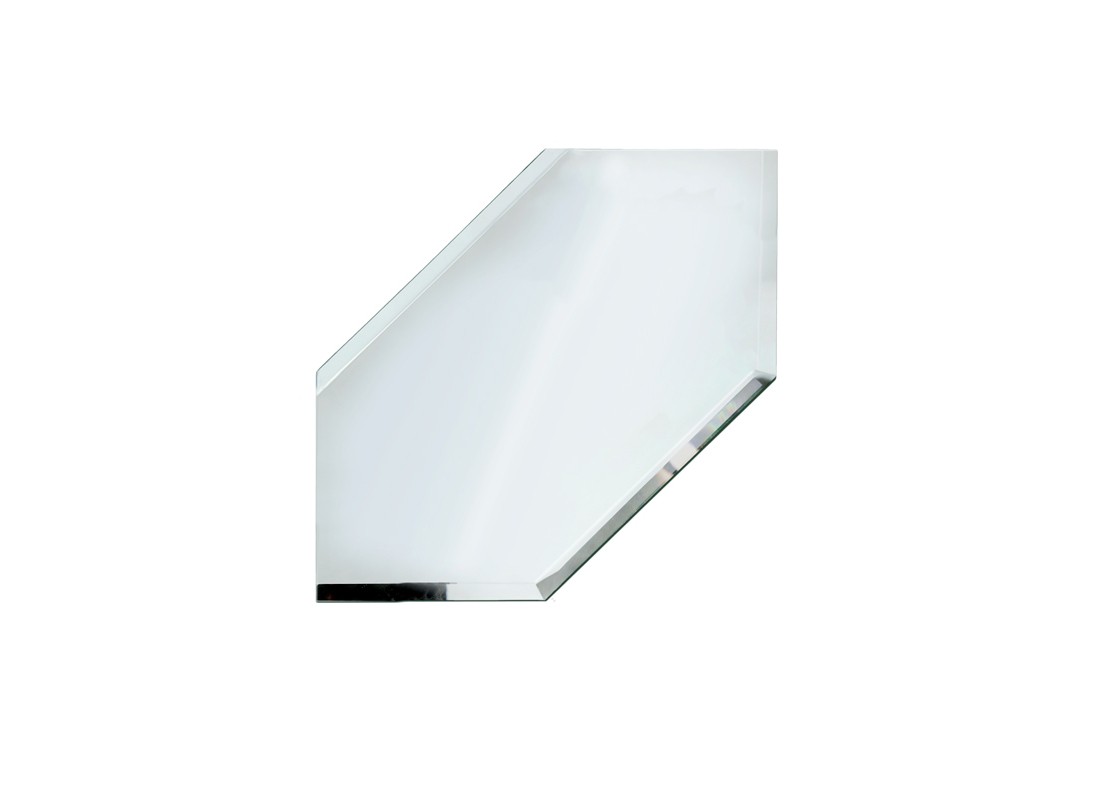 FHC BVM2E3 3″ Emerald Corner 4 Sides Beveled Clear Mirror Glass