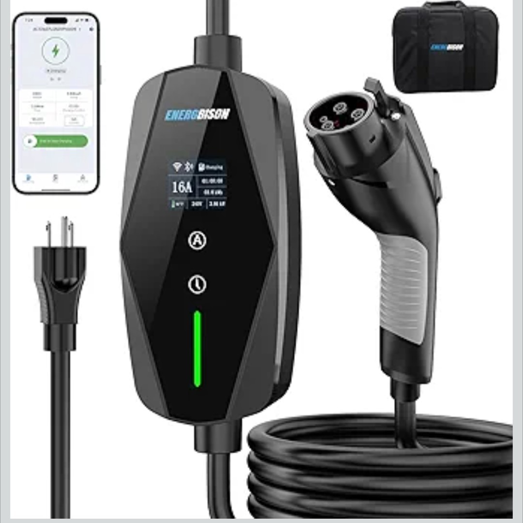 Engerbison Level 1&2 Portable EV Charger (WiFi) with App Control, 8-16Amp…