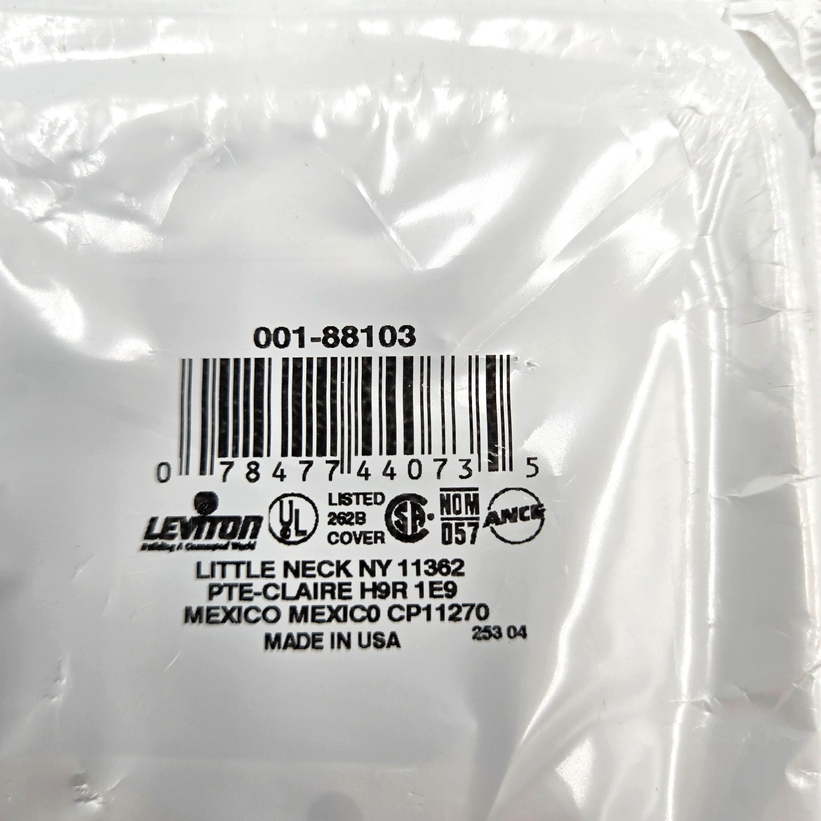 Leviton 88103-000 Duplex Outlet Wall Plate 5.25H x 3.5″W (6 pcs) Oversize