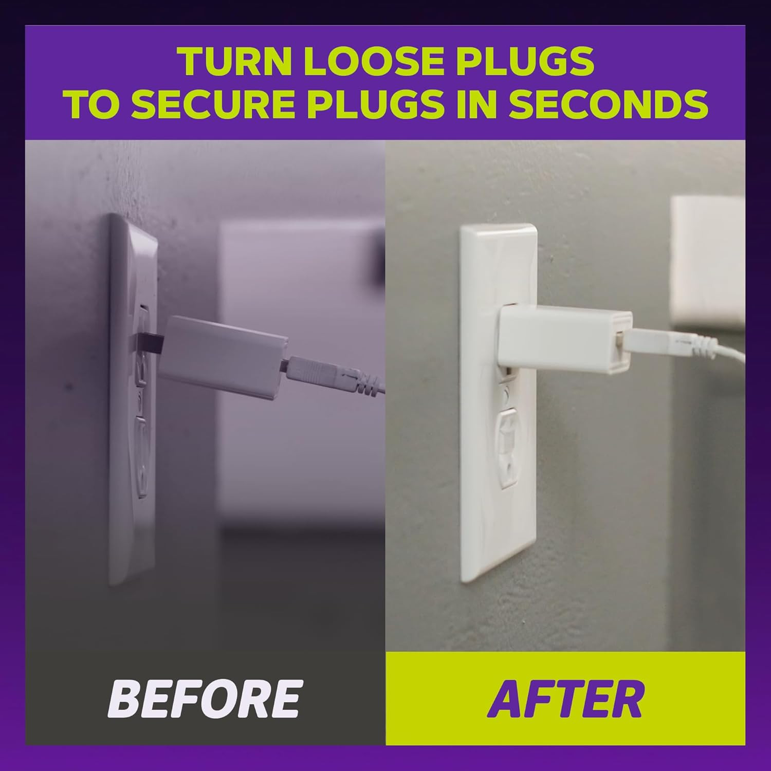 Loose Outlet Plug Fix & Outlet Insert | Prevent Plug from Being Unplugged & save