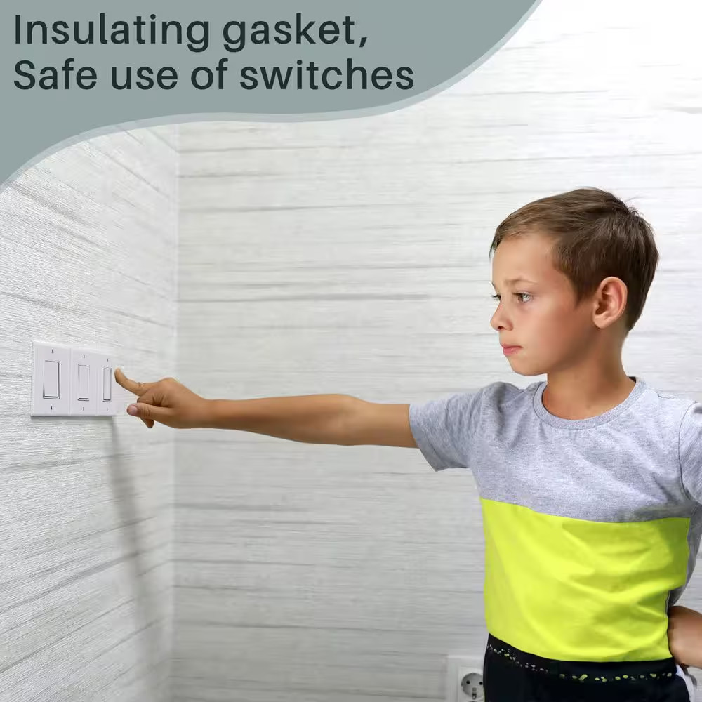 2.5 In. X 4 In. Outlet Insulation and Foam Insulation Pads for Light Switches an